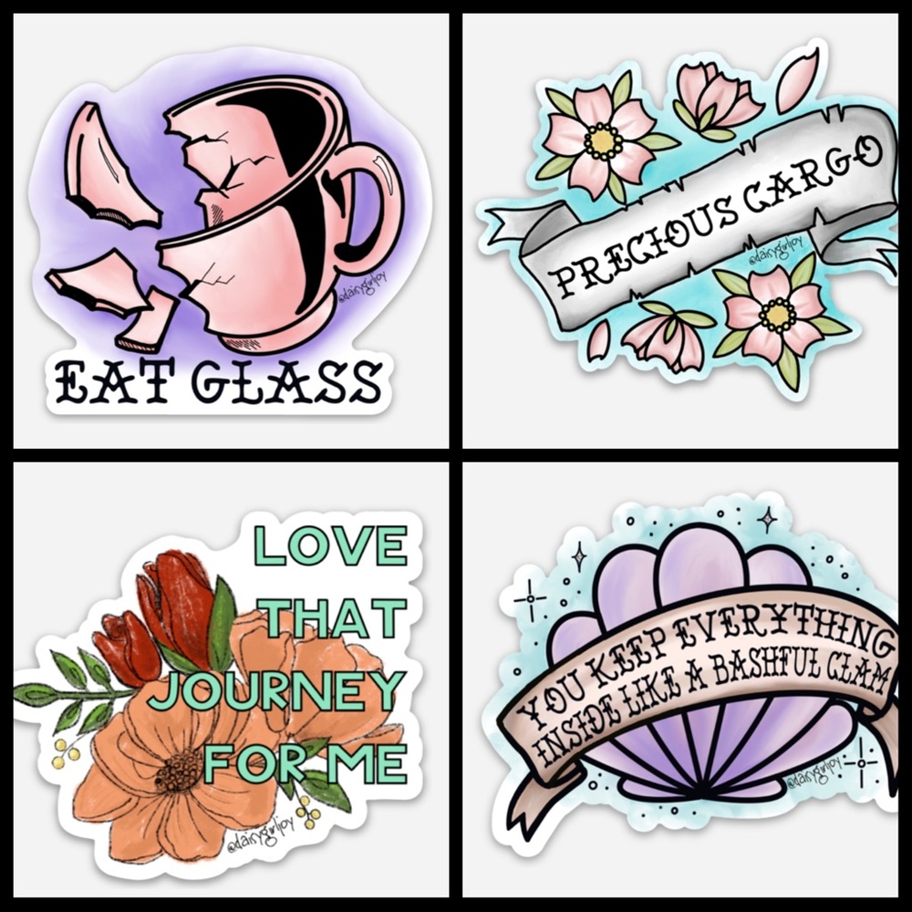 Schitt’s Creek Vinyl stickers set of 4